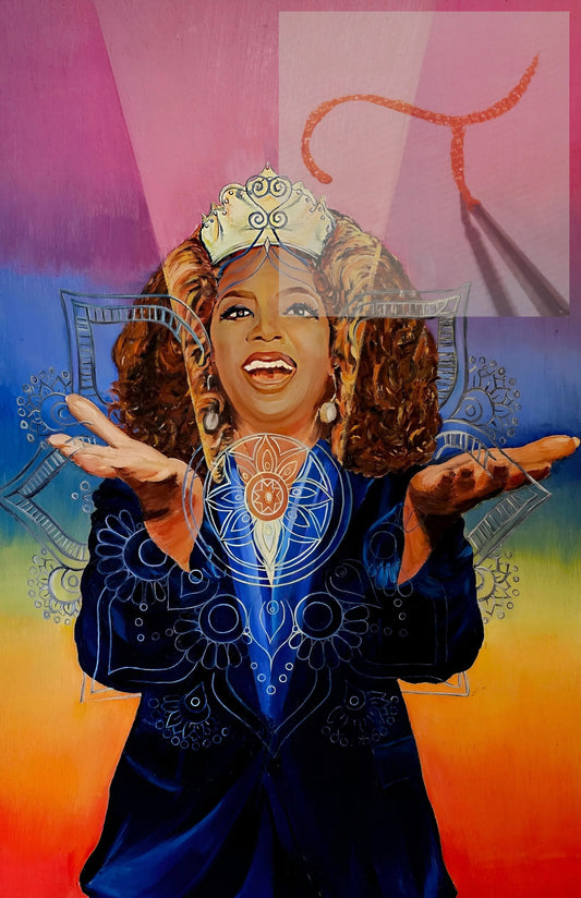 "Oprah Awakening" Oil On Canvas, Digital Print